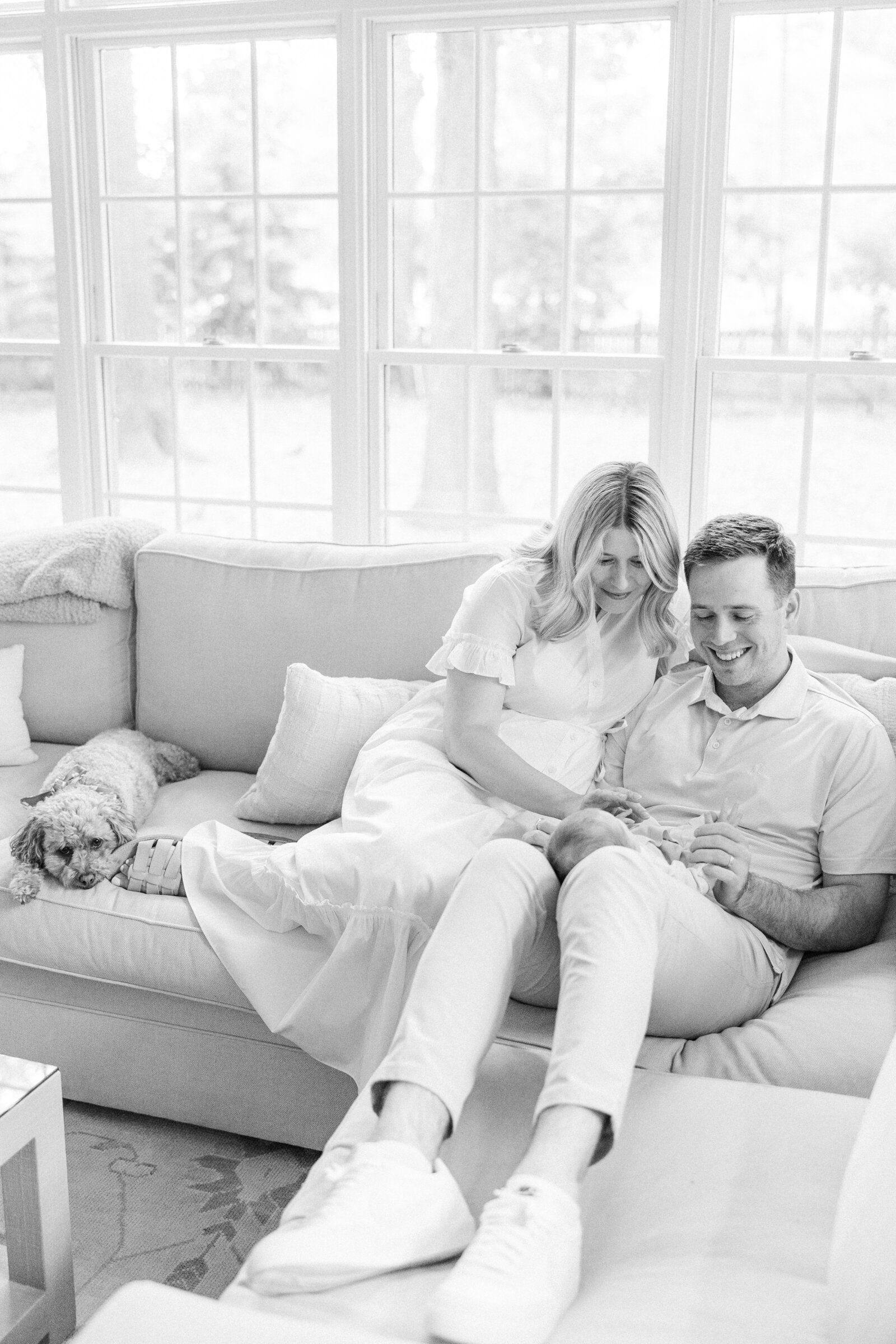 Cleveland Newborn Photographer classic and timeless black and white photo