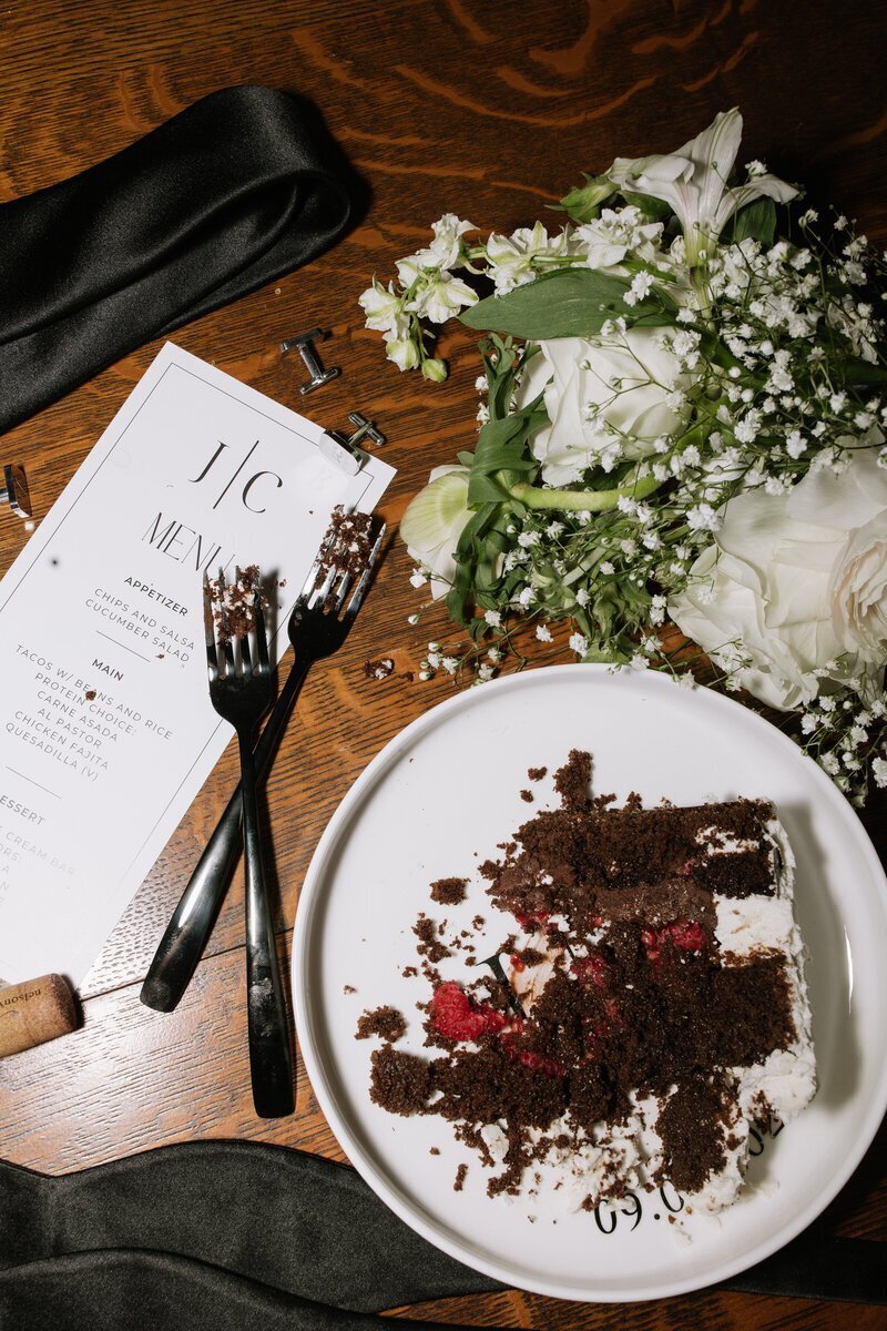 Wedding food taken by northern california wedding photographers