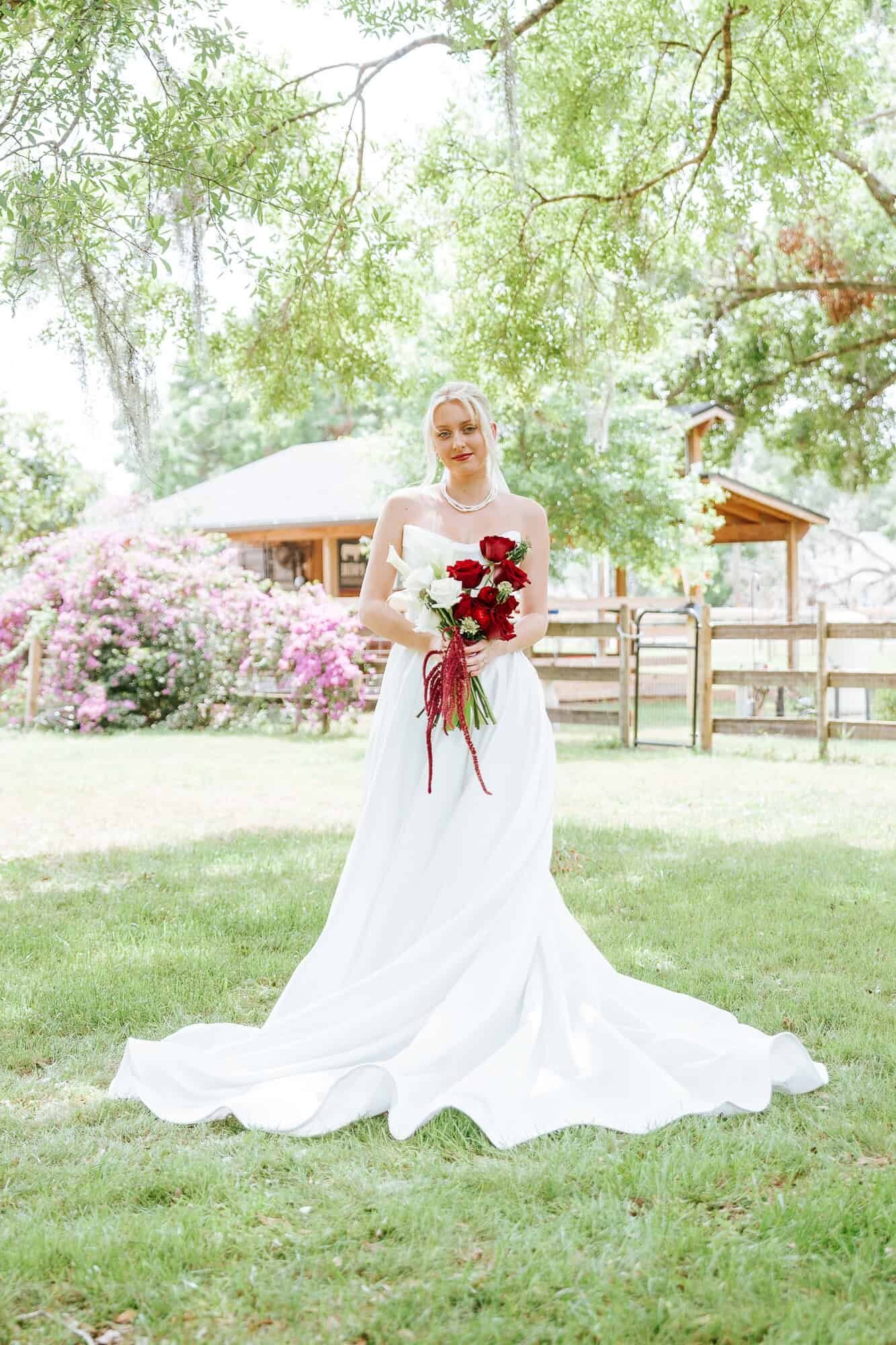 Bridal formals - bride portrait - Lakeland Fl wedding venue magnolia building at Lake Mirror