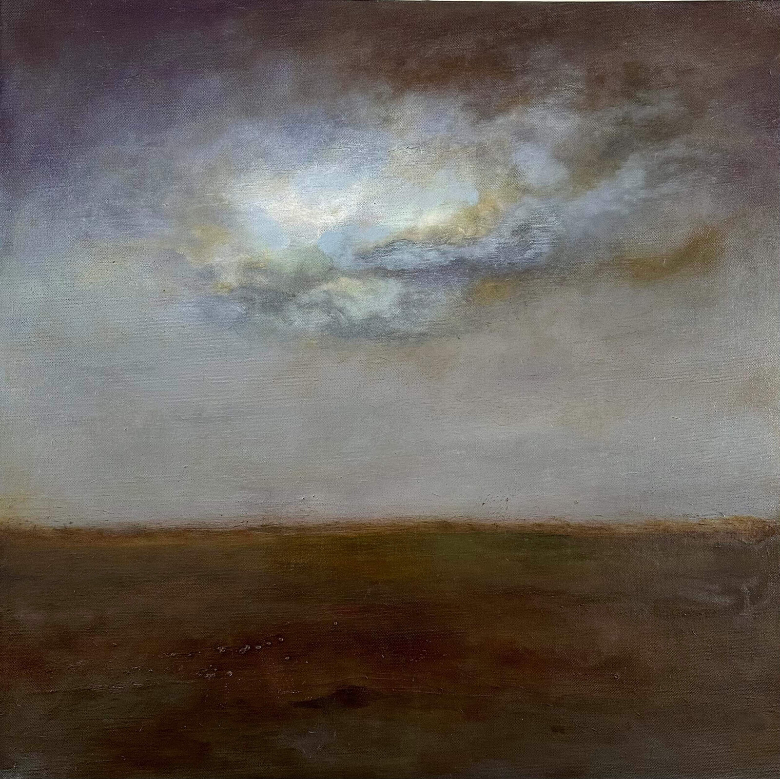 Landscape Oil painting by Jane Mishkind with clouds
