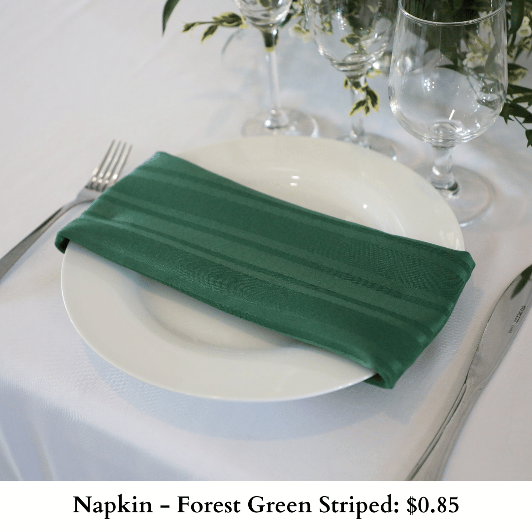 Napkin-Forest Green Striped-211