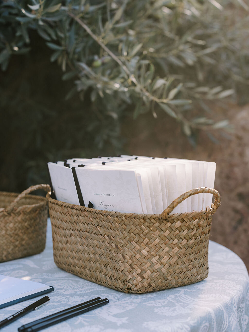 basket-of-wedding-programs