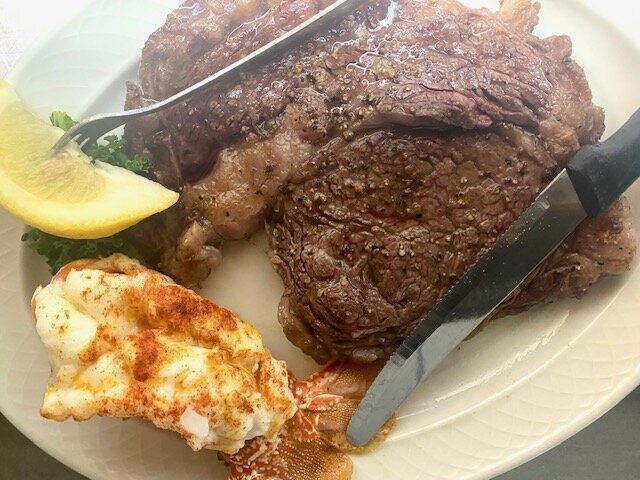 Ribeye and a Lobster Tail