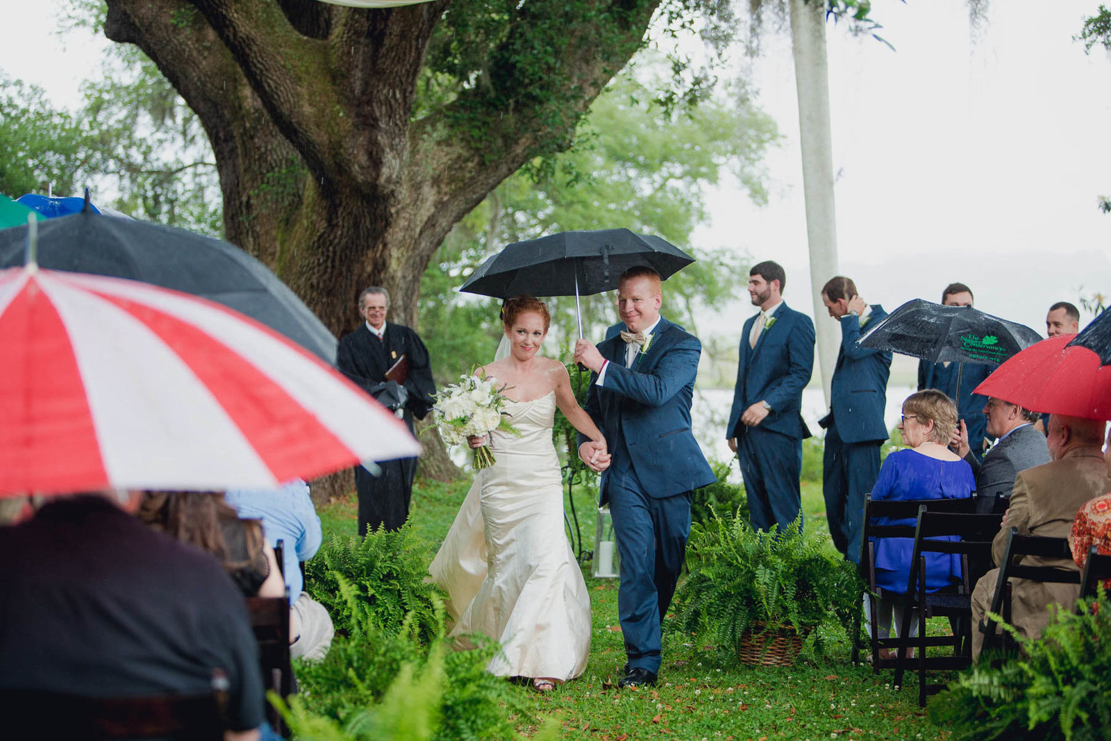 Bride and groom are announced, Old Wide Awake Plantation, Charleston, South Carolina