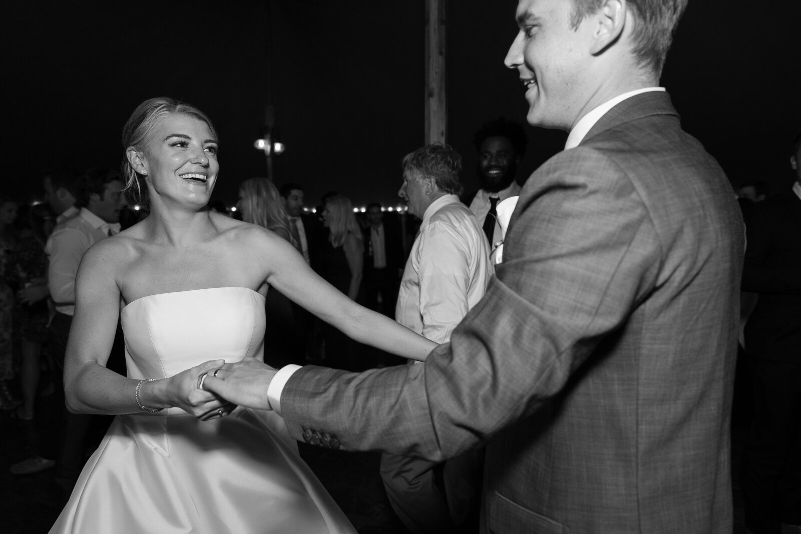 Tented South Dartmouth wedding at Salters Point. Deborah Zoe Photography.