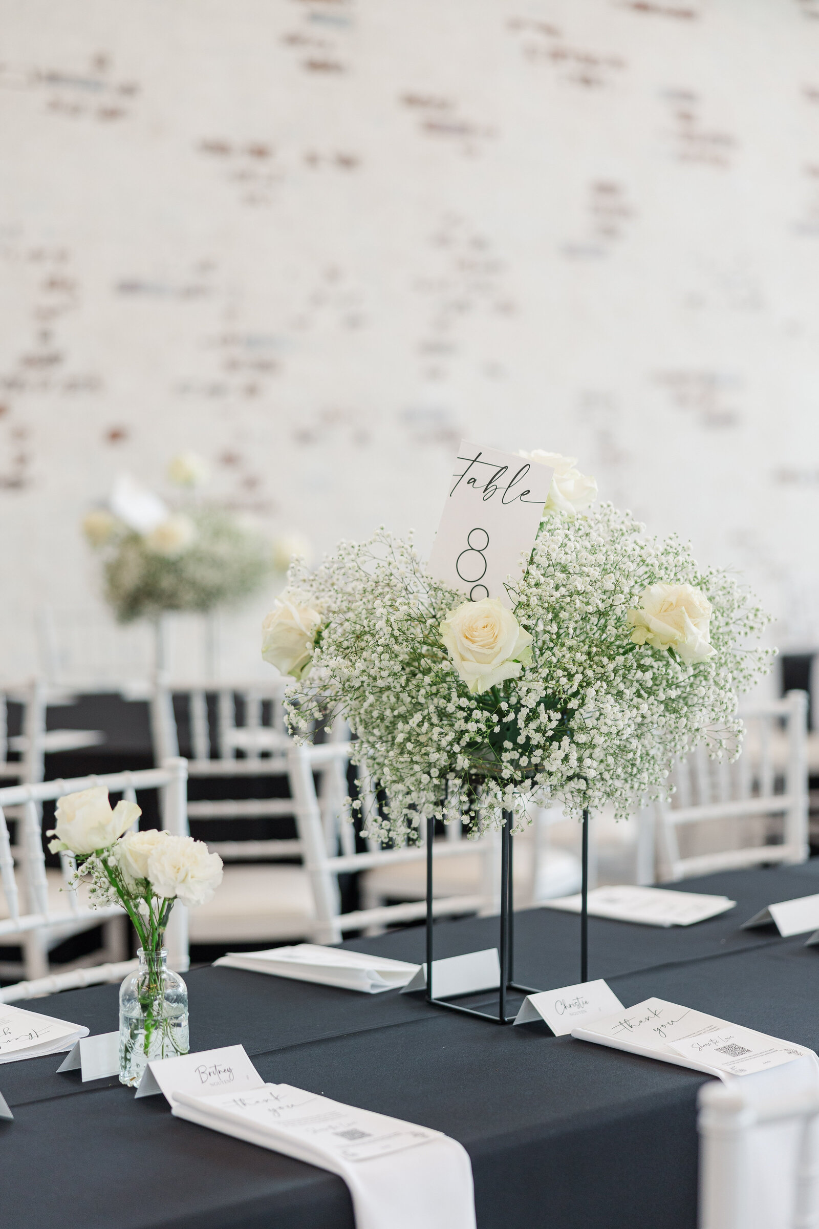 Wedding reception table decor