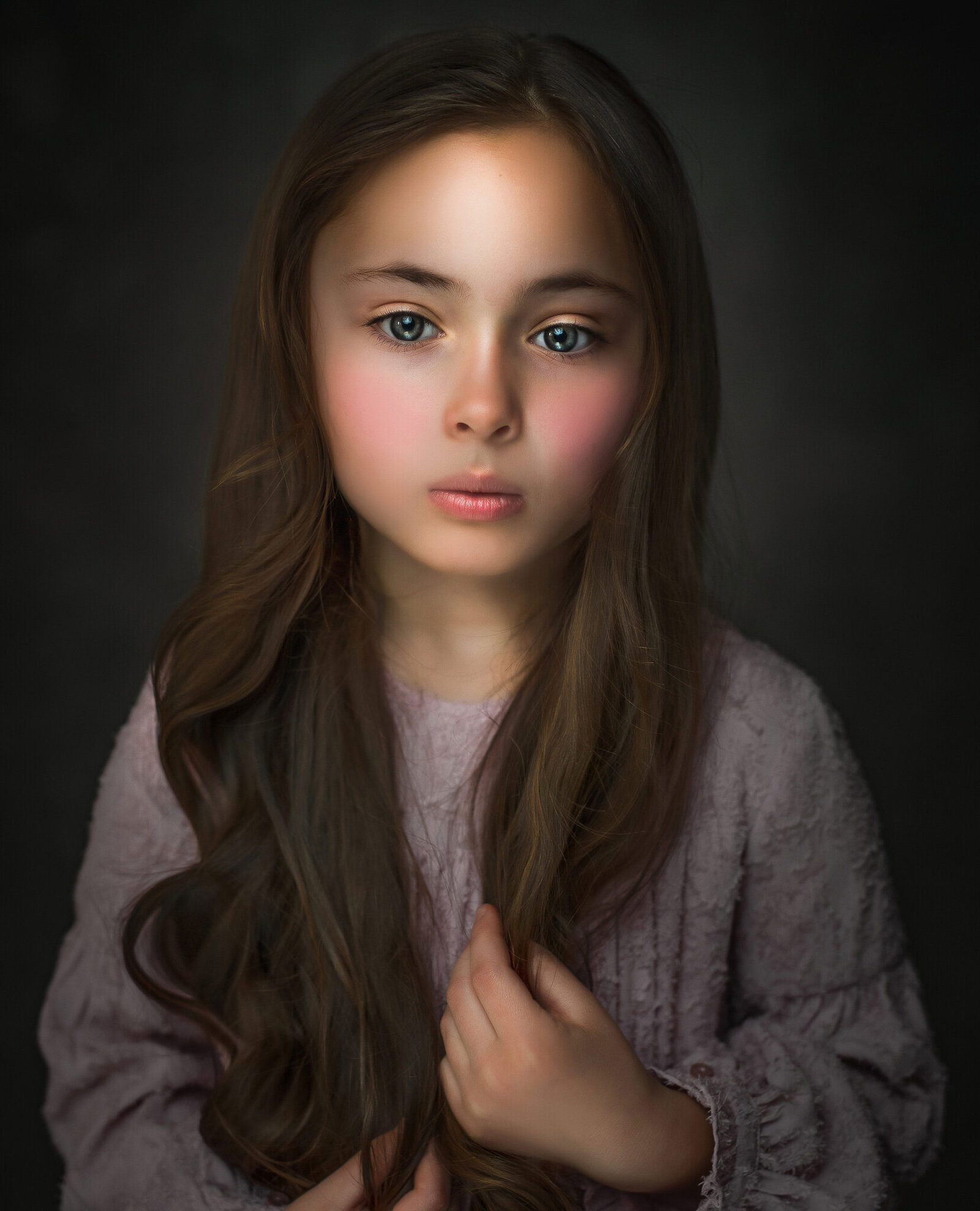 photo of young girl in studio session