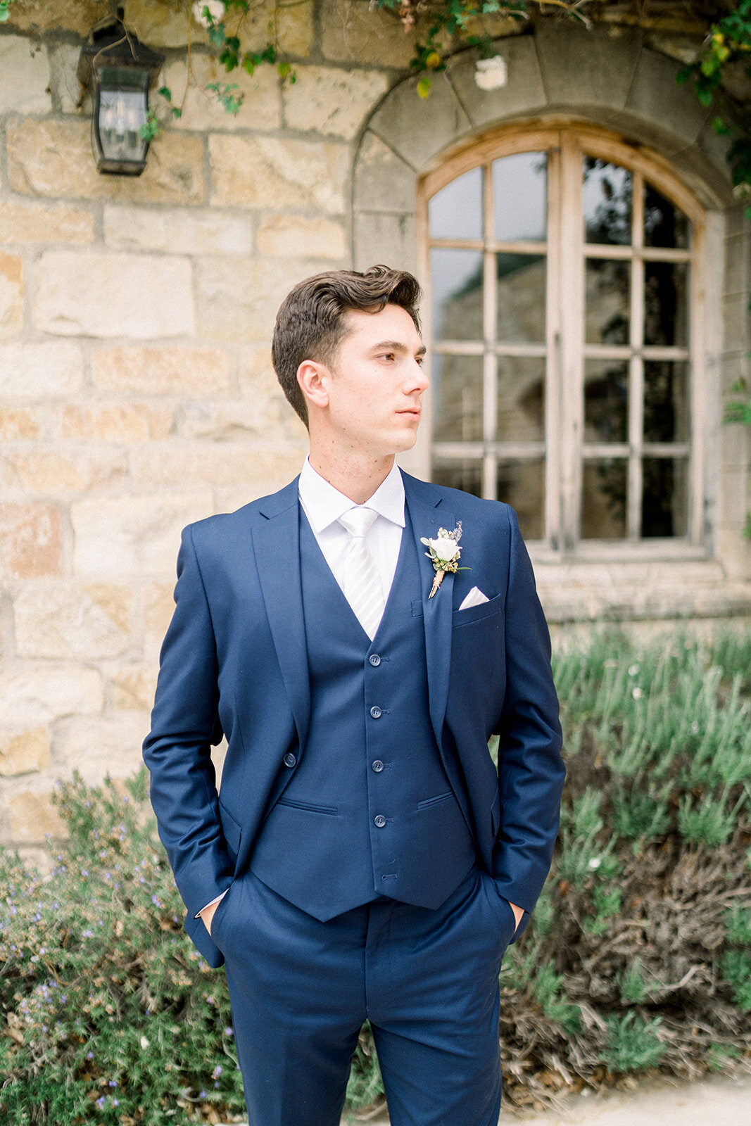 Romantic Wedding Portrait in Sunstone Winery Gardens