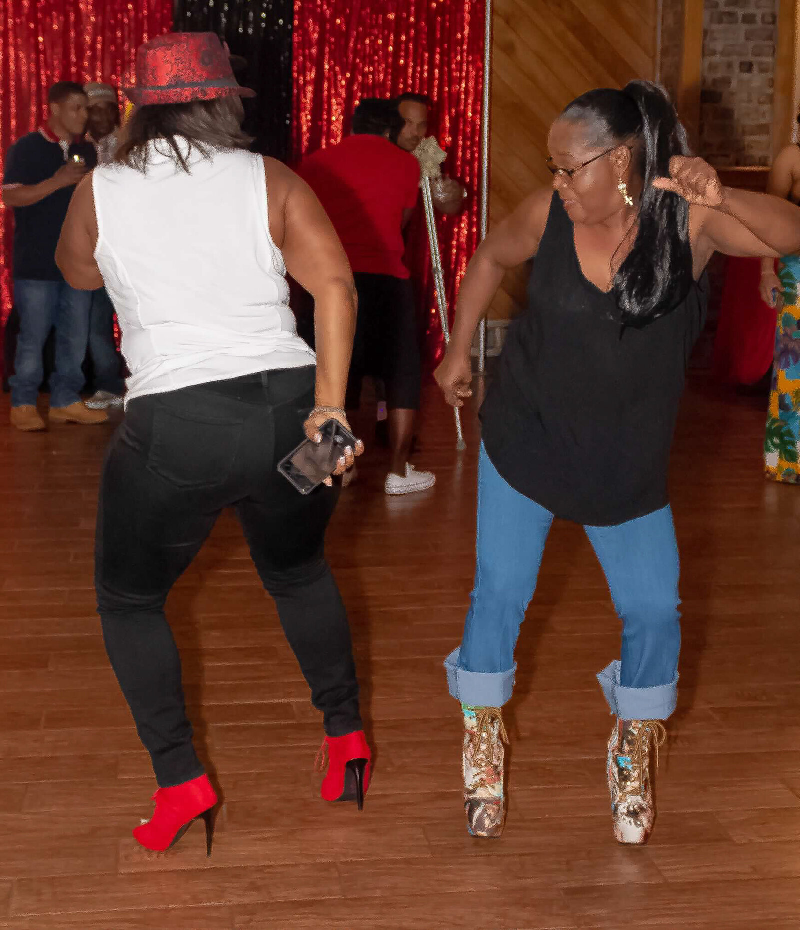 ladies dance on dance floor