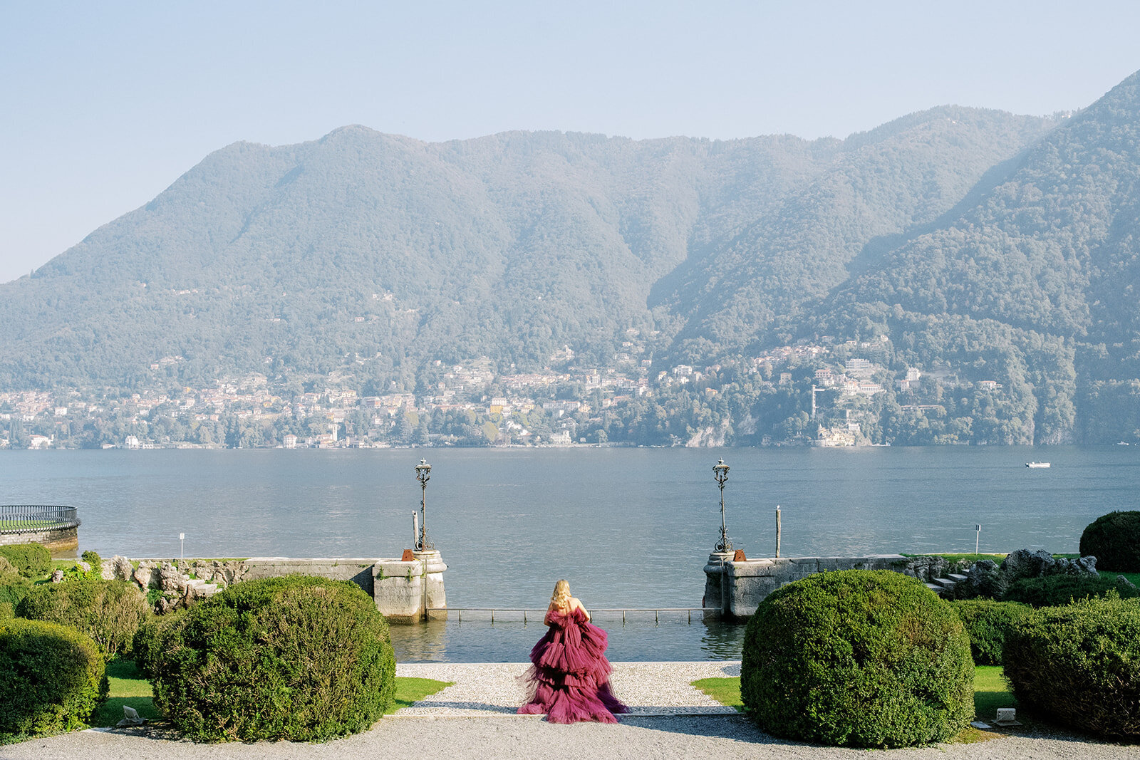 Couture wedding fashion shoot at Villa Erba on Lake Como in Italy photographed by Lake Como wedding photographer Amy Mulder Photography