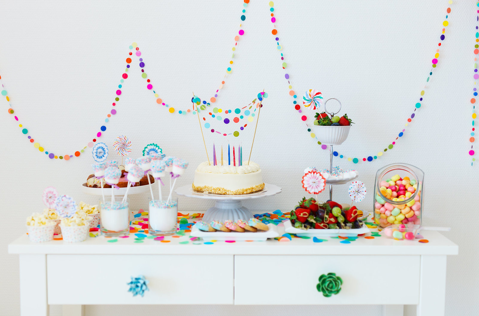 youth birthday snack table
