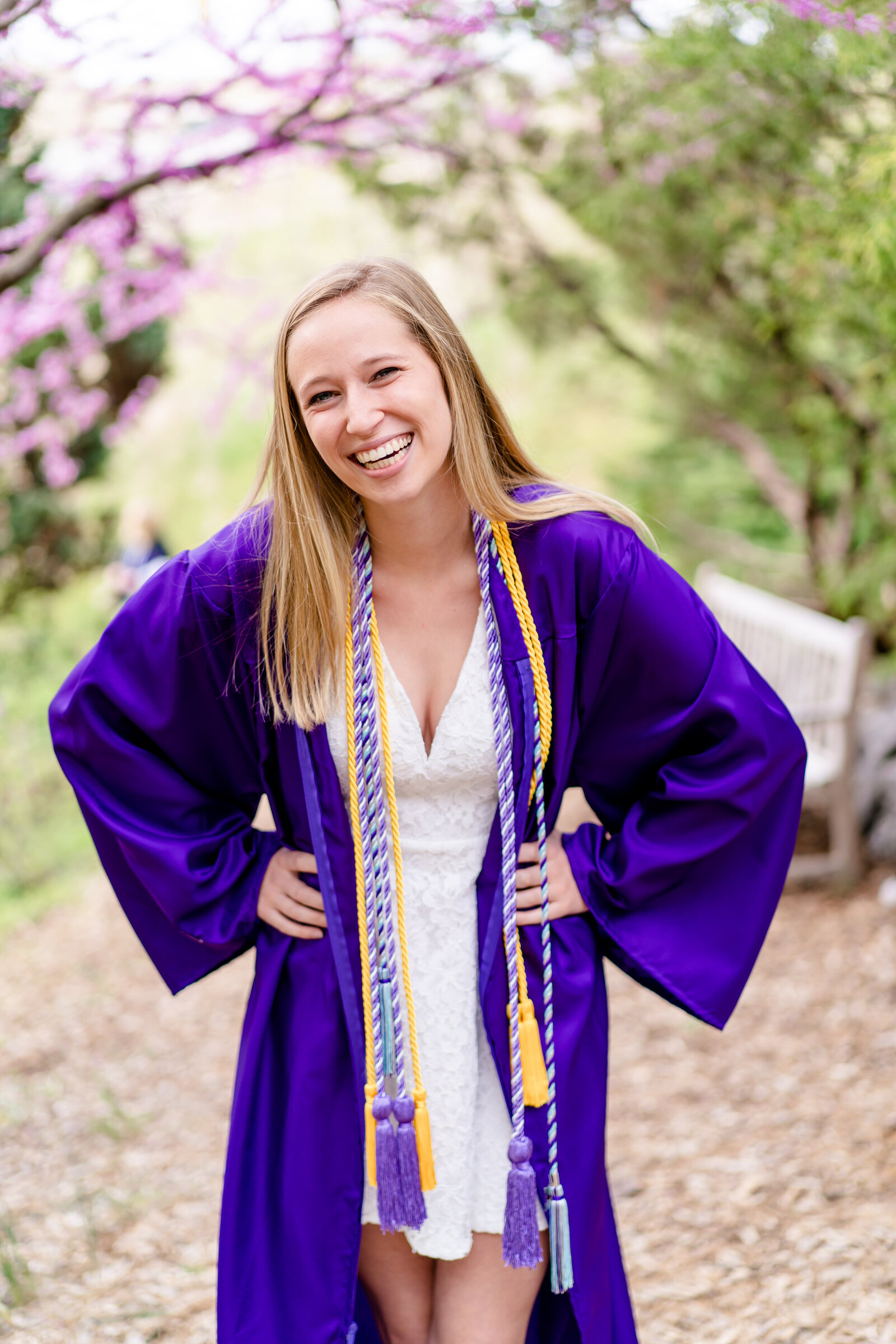 Light and Airy Grad Session at JMU by Megan Hollada Photography - Northern Virginia Senior Photographer