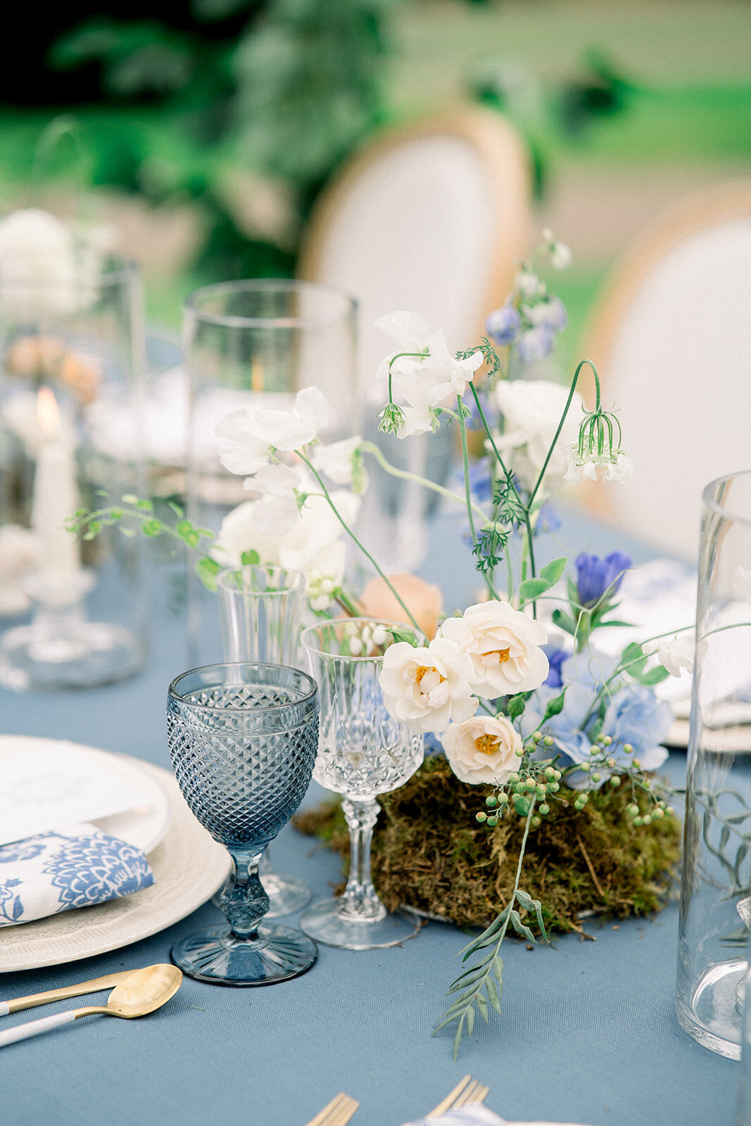 Elegant Reception Table Setting at Castle Leslie Wedding, Ireland