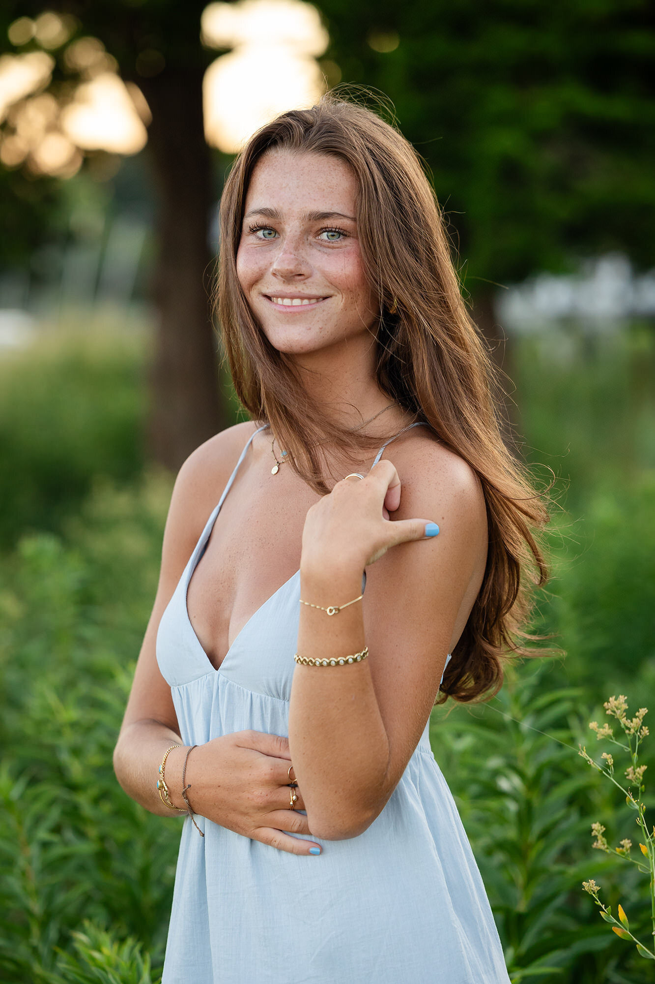 senior-girl-blue-dress-coastal-lisa-gilbert-photography