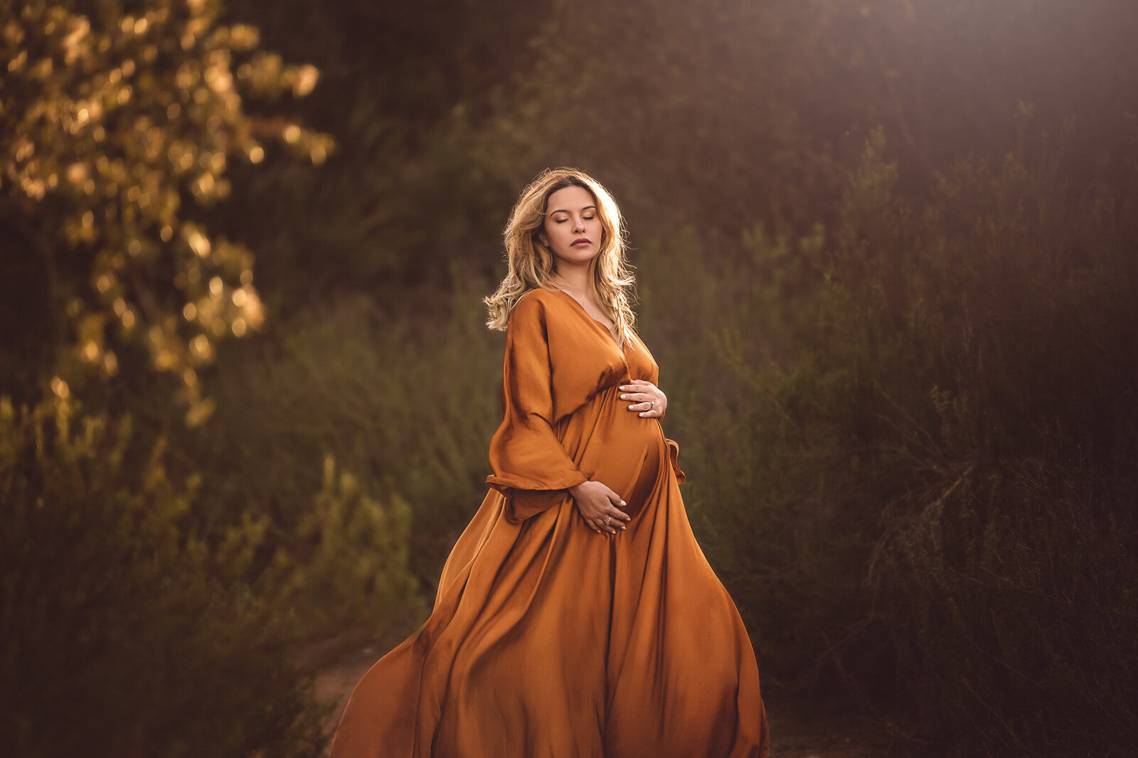gold-maternity-dress