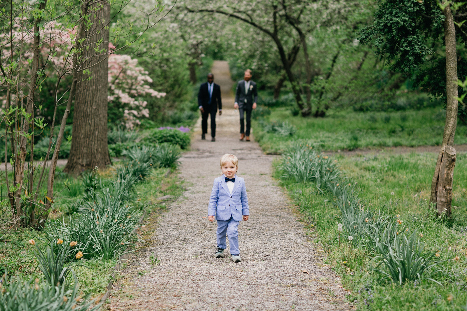 Cutest ring bearer ever, at this gorgeous spring wedding at Bartram's Garden.