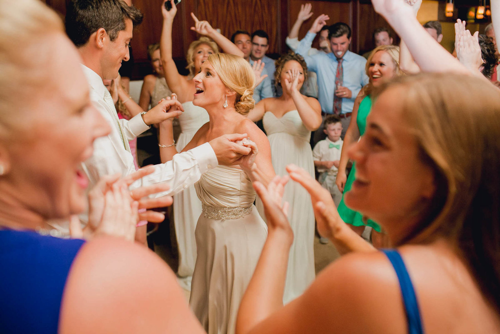Guests dance at reception, Harborside East, Mt Pleasant, South Carolina