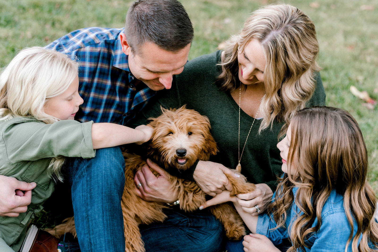 Family photos with puppy.