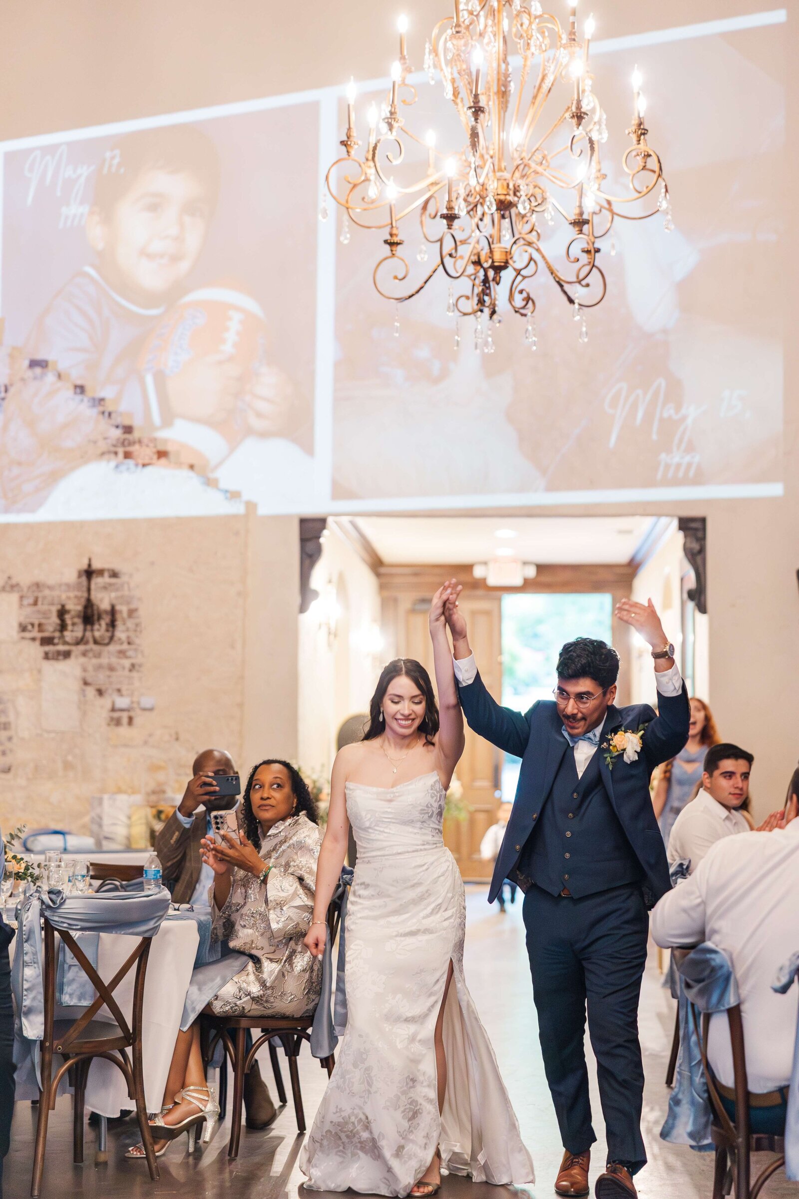 Couple-wedding-reception-entry