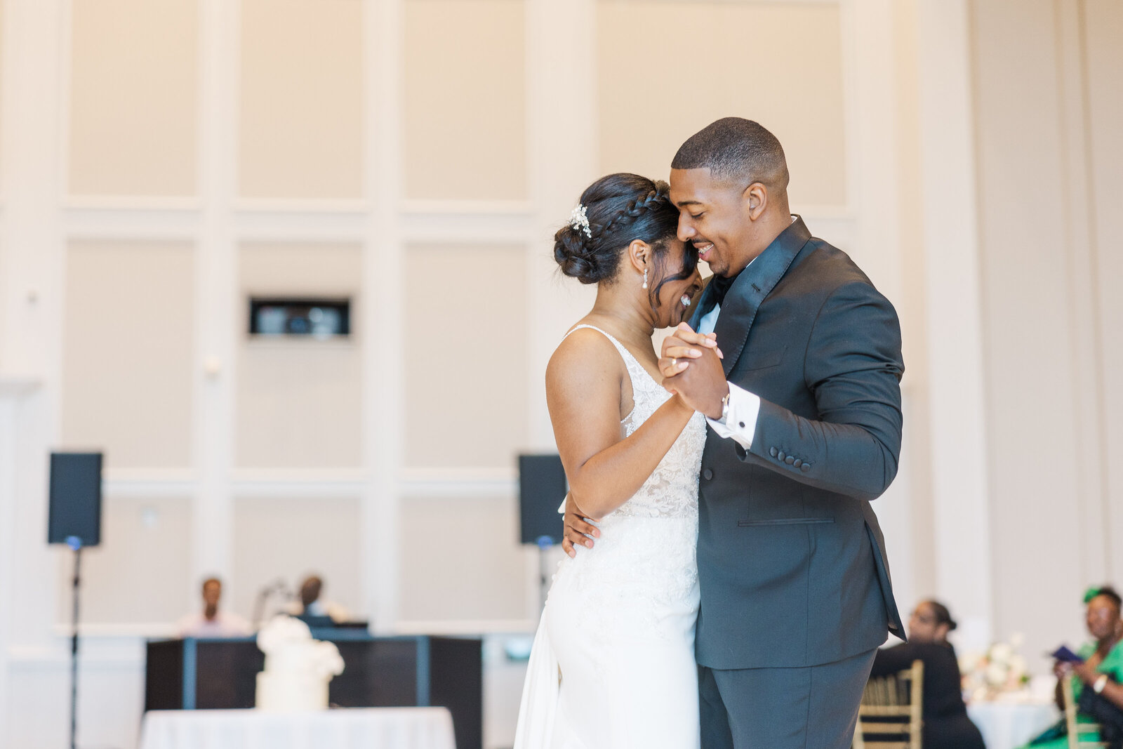 Bride and groom first dance at the reception