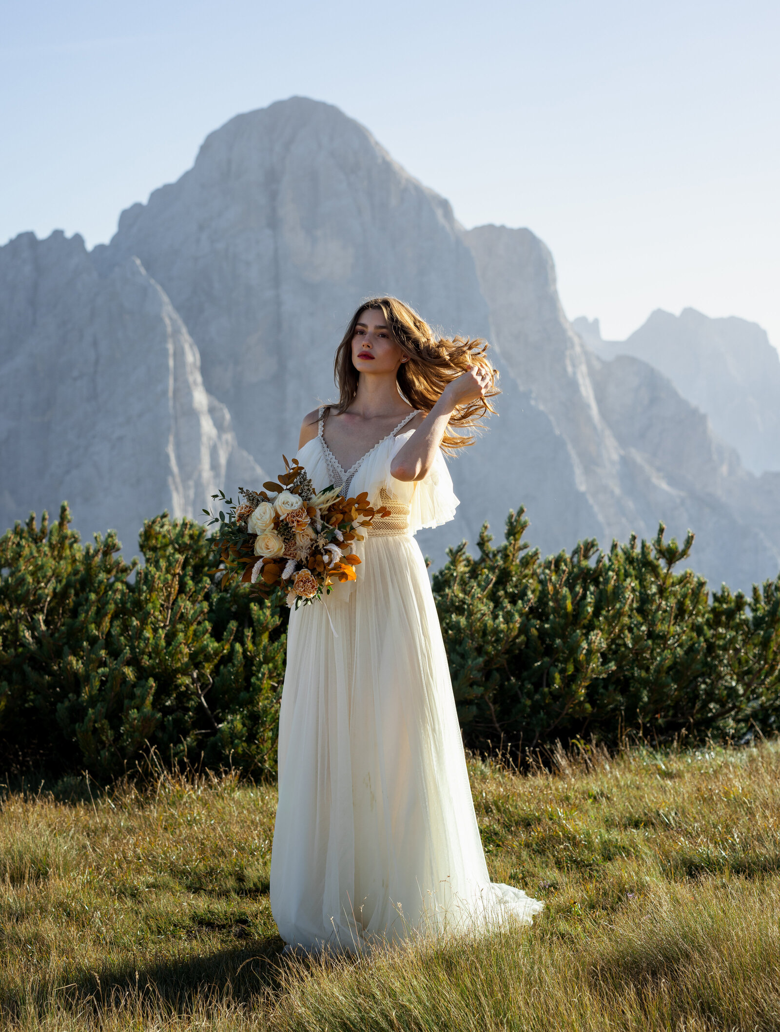 Elopement photos in the Dolomites, Italy. Photos taken by Kollar Photography, Italy Elopement Photographer