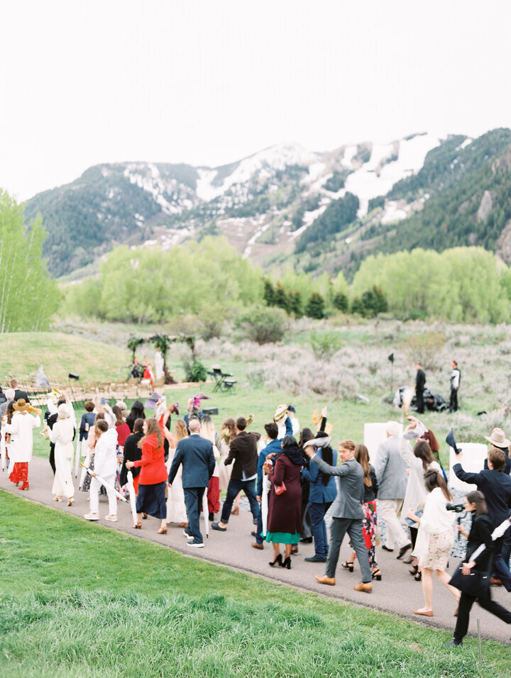 aspen meadows resort wedding parade