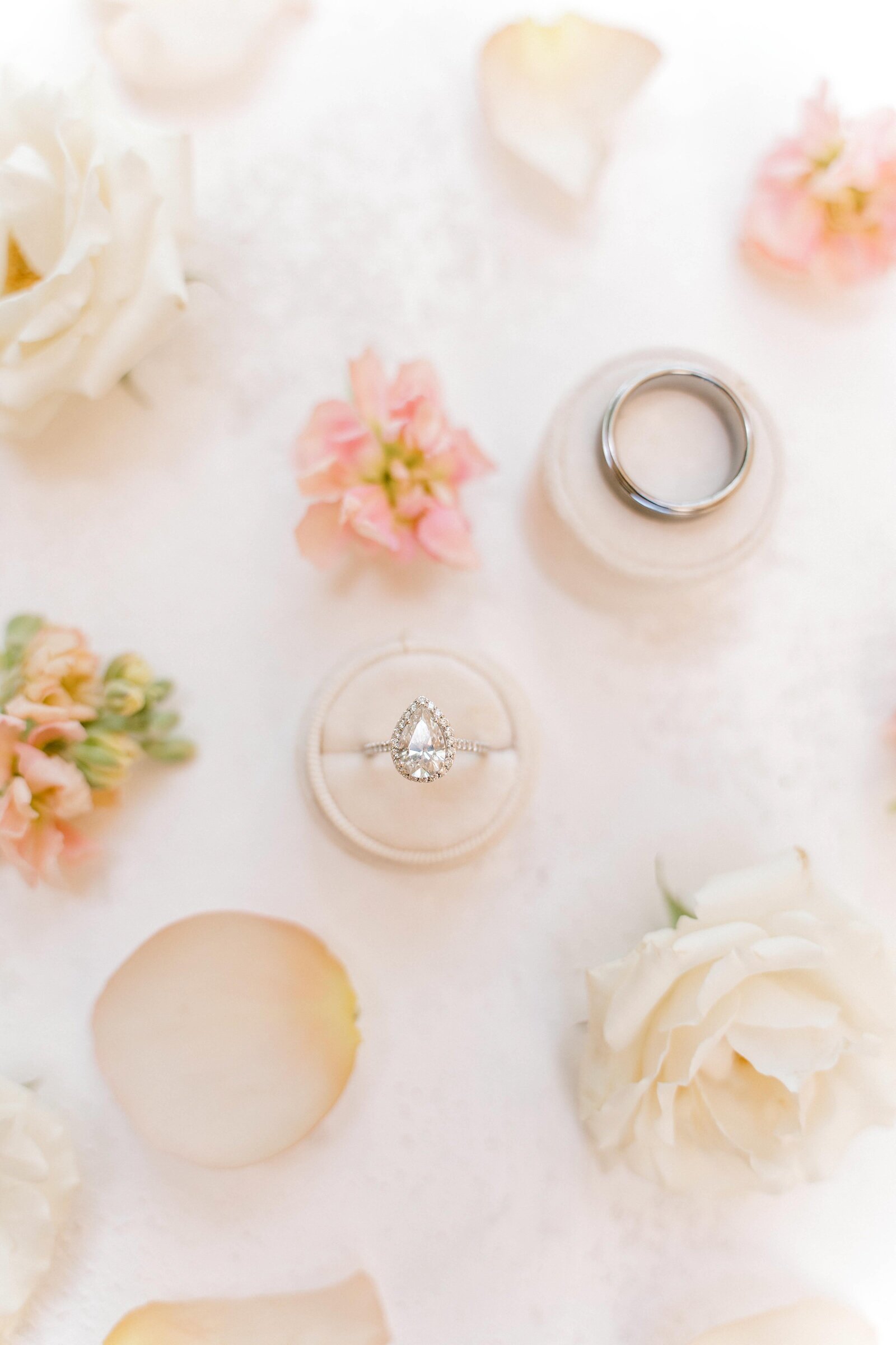 Wedding details for the bride- engagement and wedding ring