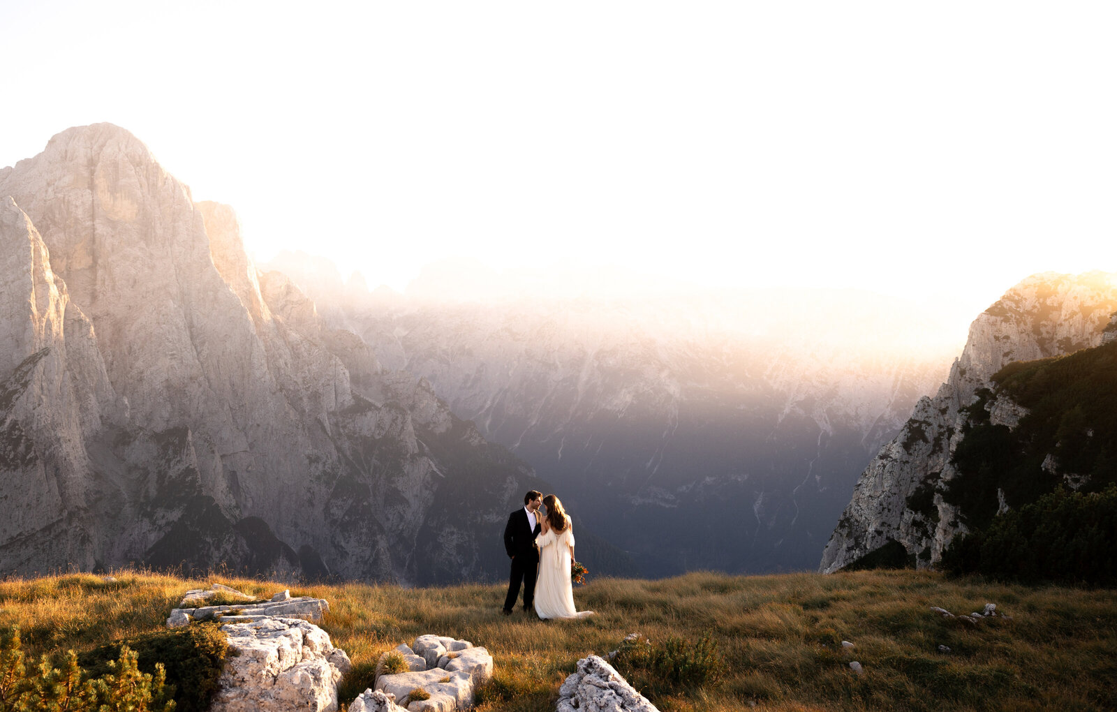 Elopement photos in the Dolomites, Italy. Photos taken by Kollar Photography, Italy Elopement Photographer