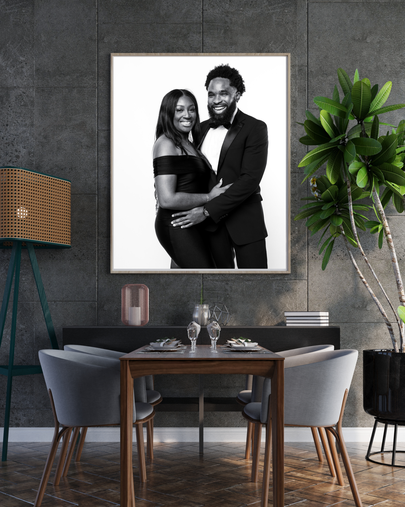 Dark Grey and Green Minimalist Wall Frame Mockup Instagram Post (Instagram Post (45))