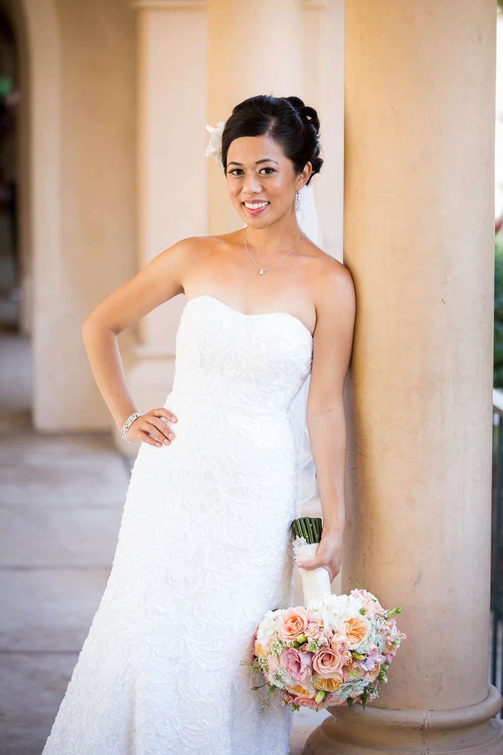 beautiful bride photo at balboa park for a prado wedding