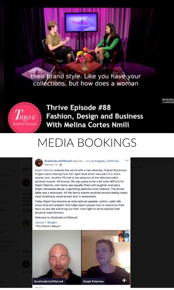 media booking if fashion, design, and business podcast