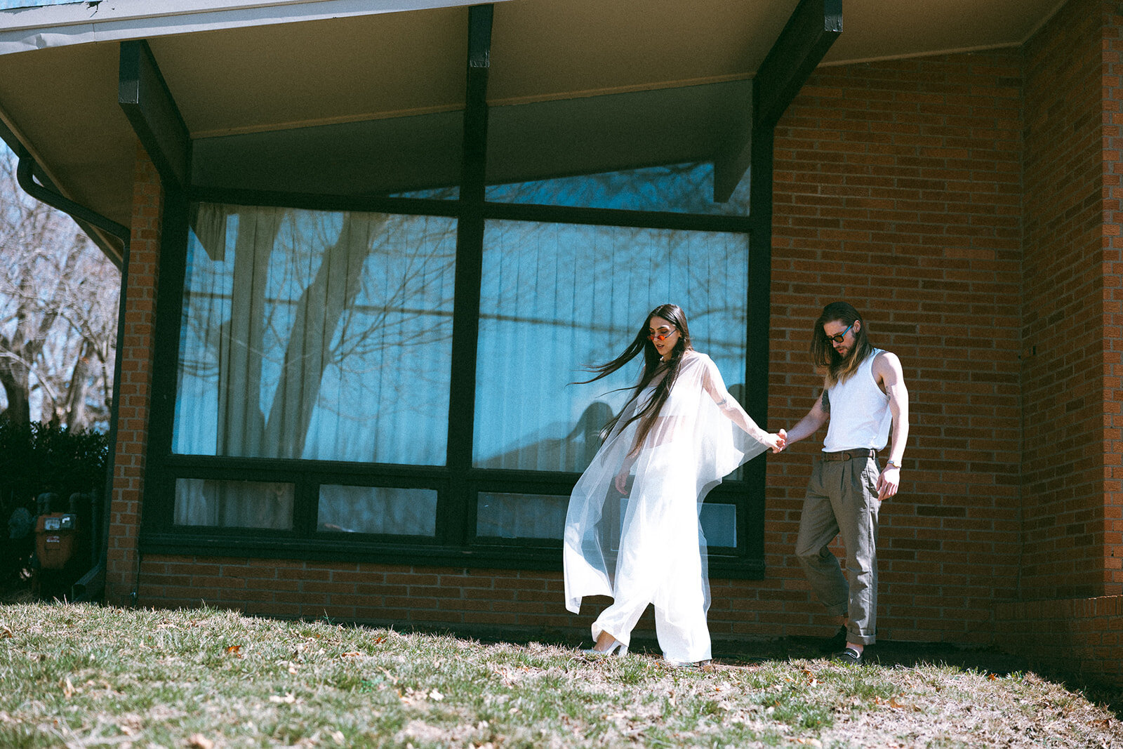 Whitney Irene Photography Couple retro engagement elopement session northwest arkansas