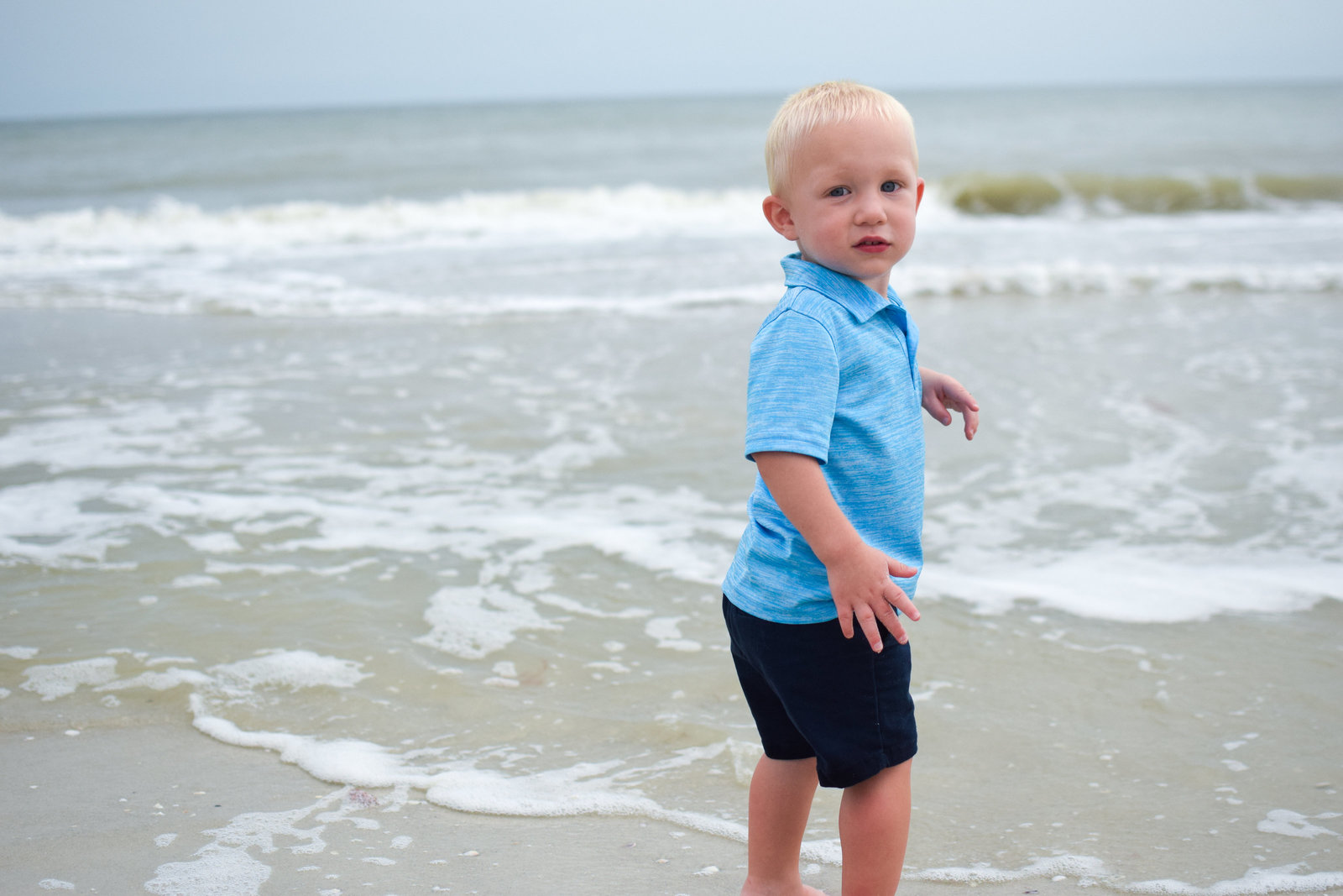 Little boy beach Naples Florida