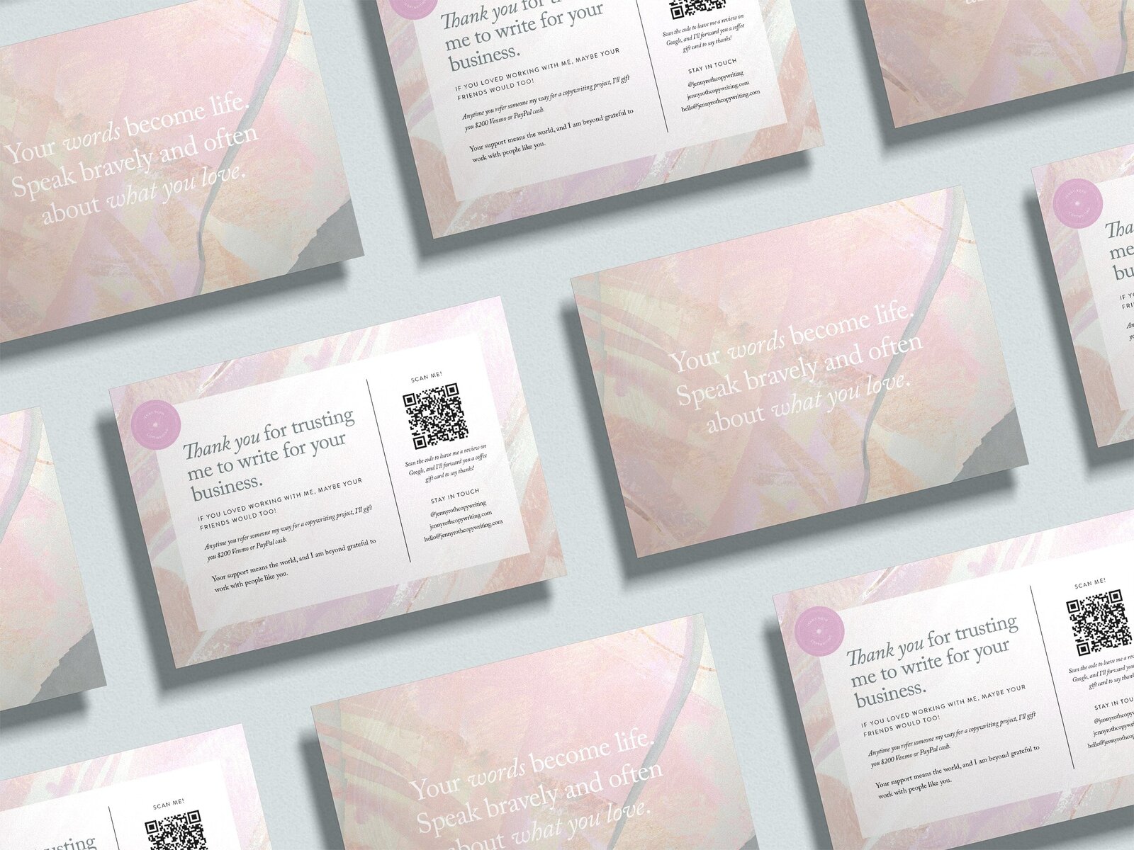 Postcard Design for Jenny Roth Copywriting