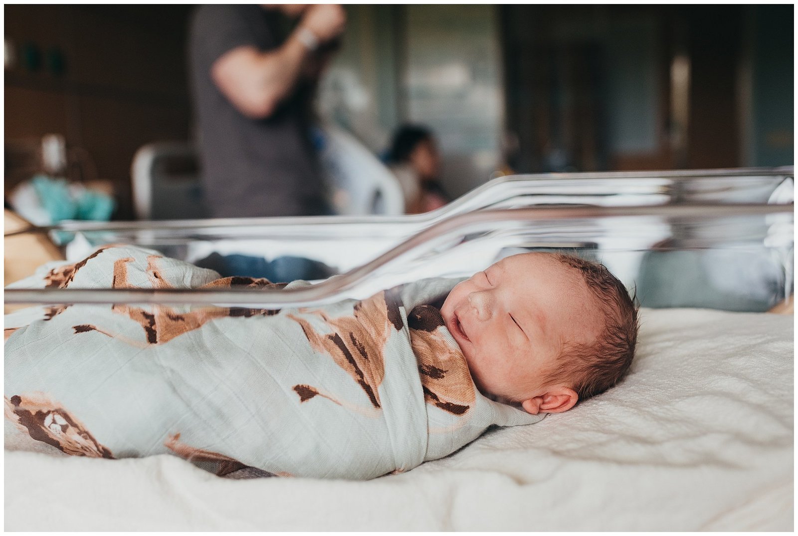 Newborn Fresh 48 photos baby boy in hospital bassinet seattle photographer Emily Ann Photography