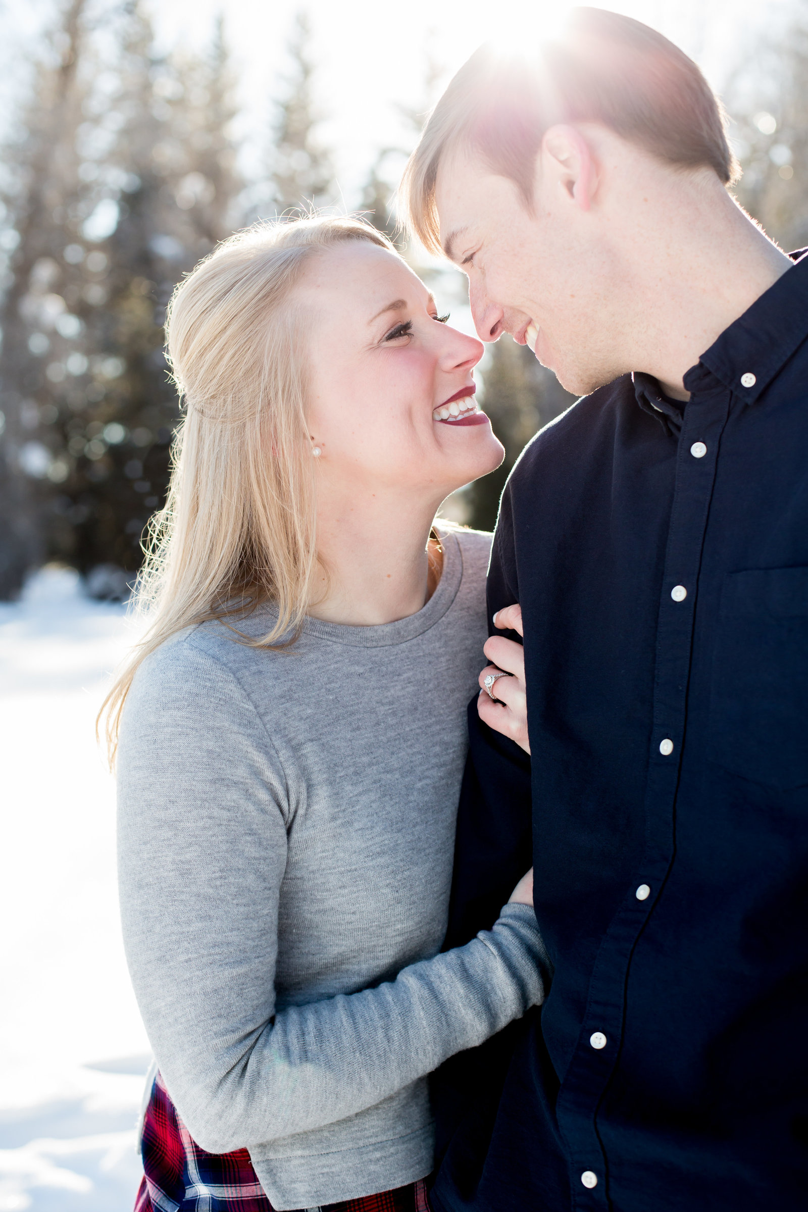 Winter engagement session Jackson Hole WY