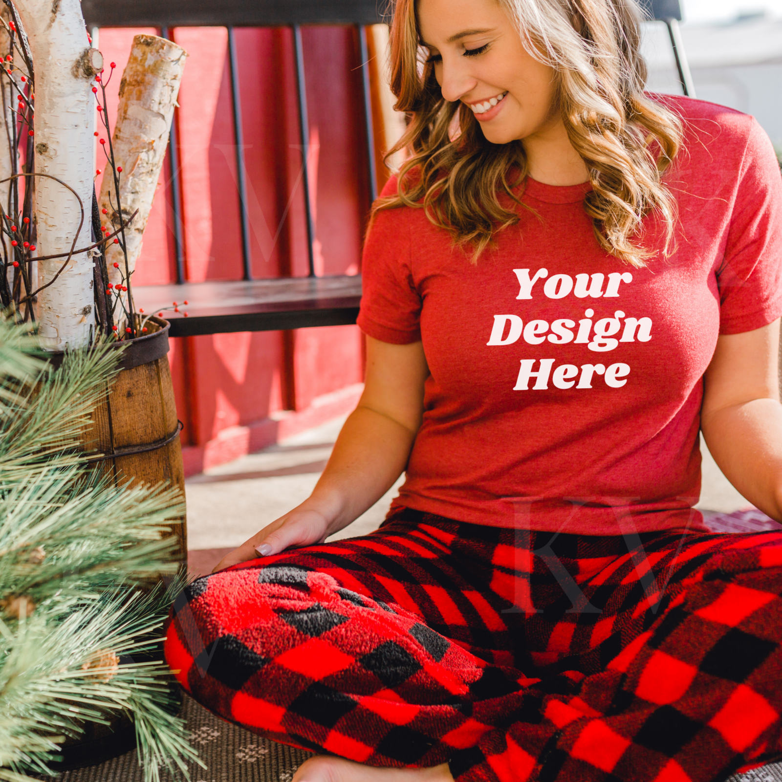bella canvas christmas red 2