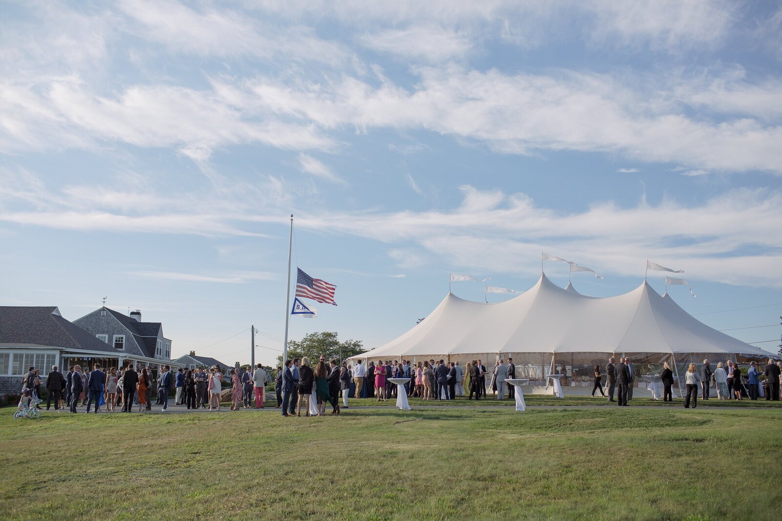 Tented South Dartmouth wedding at Salters Point. Deborah Zoe Photography.