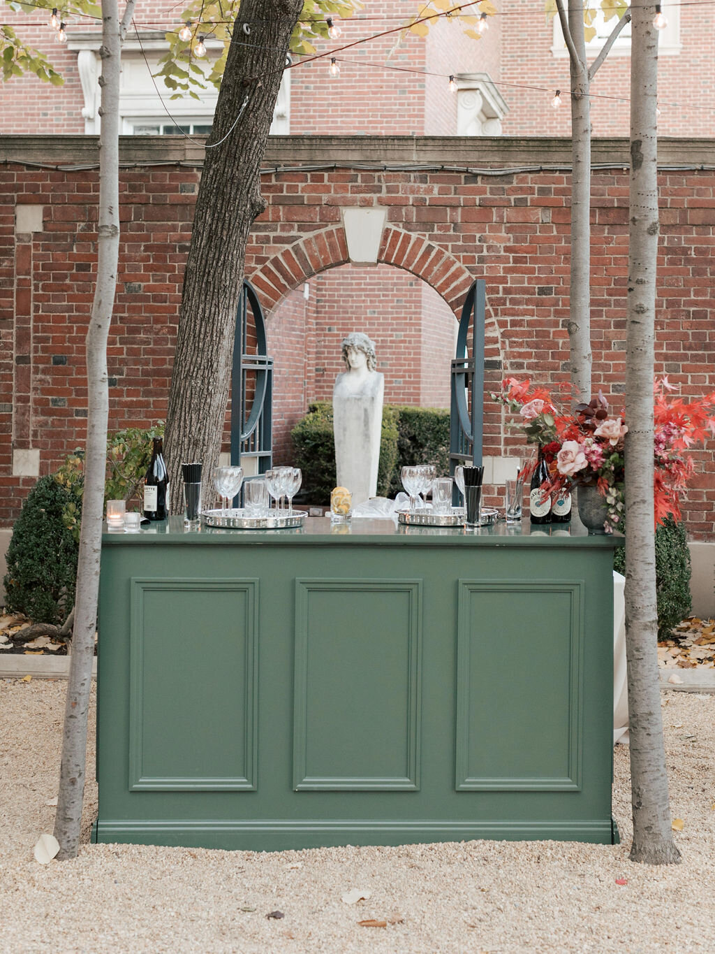 144Kate Campbell Floral Meridian House fall wedding by Greer Gattuso photo cocktail