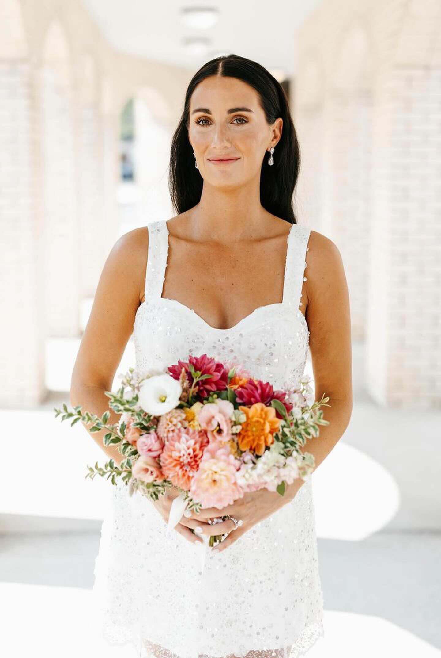 bride with bouquet
