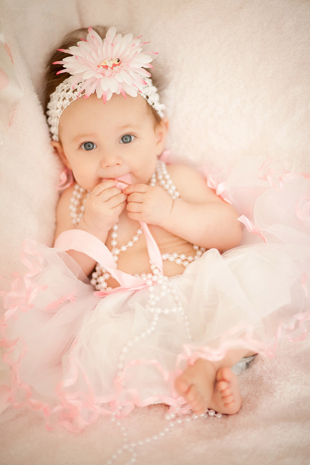 san diego family photography | little girl with pink tutu and pearls