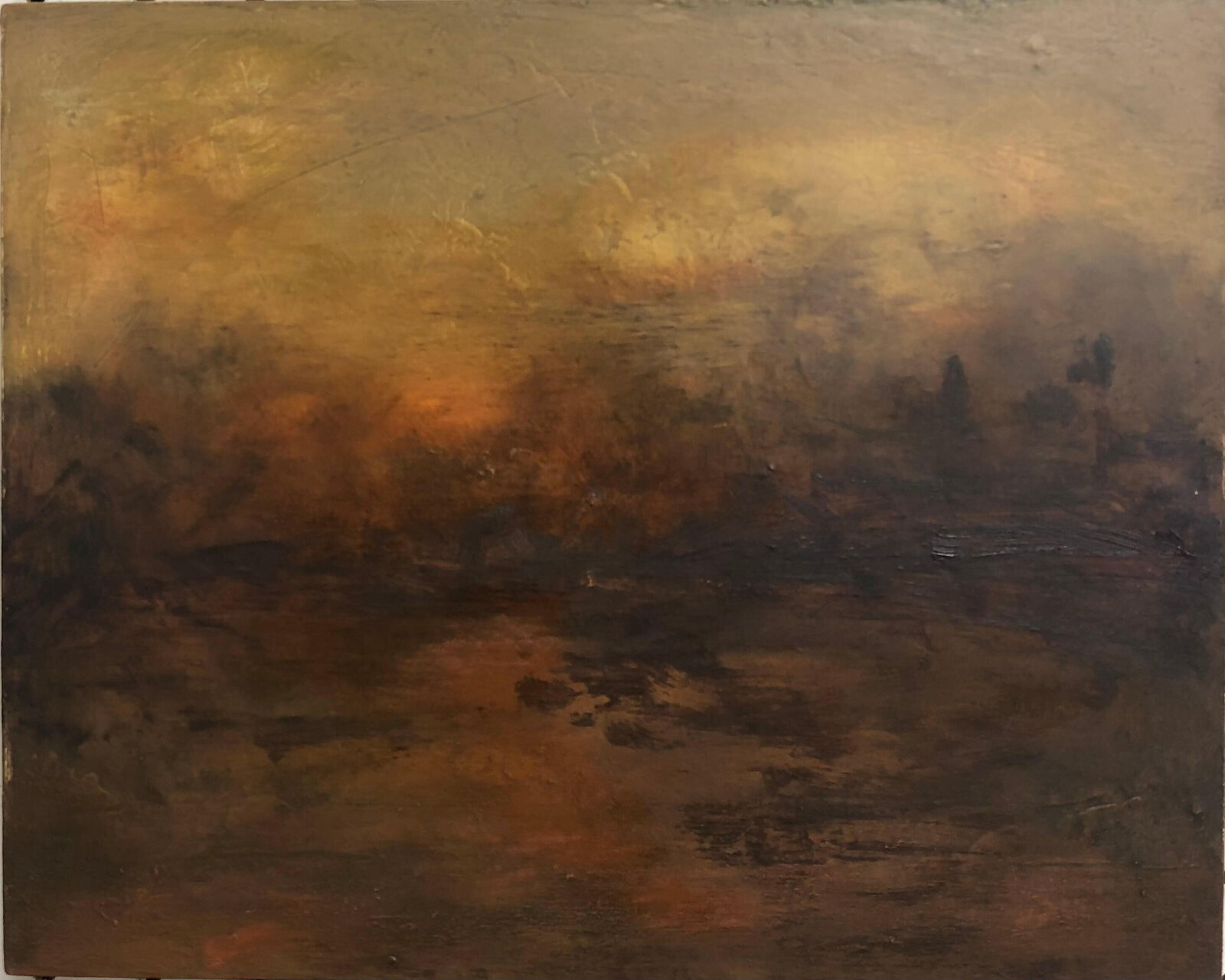 Sky and landscape Oil painting by Jane Mishkind