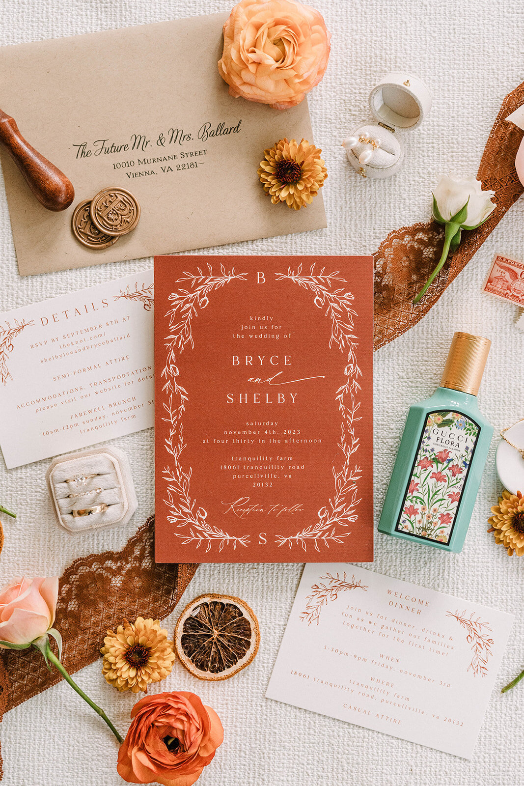 Flat Lay Wedding Photography