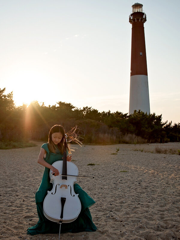 East Brunswick NJ Family Photographer Barnegat Lighthouse Cello