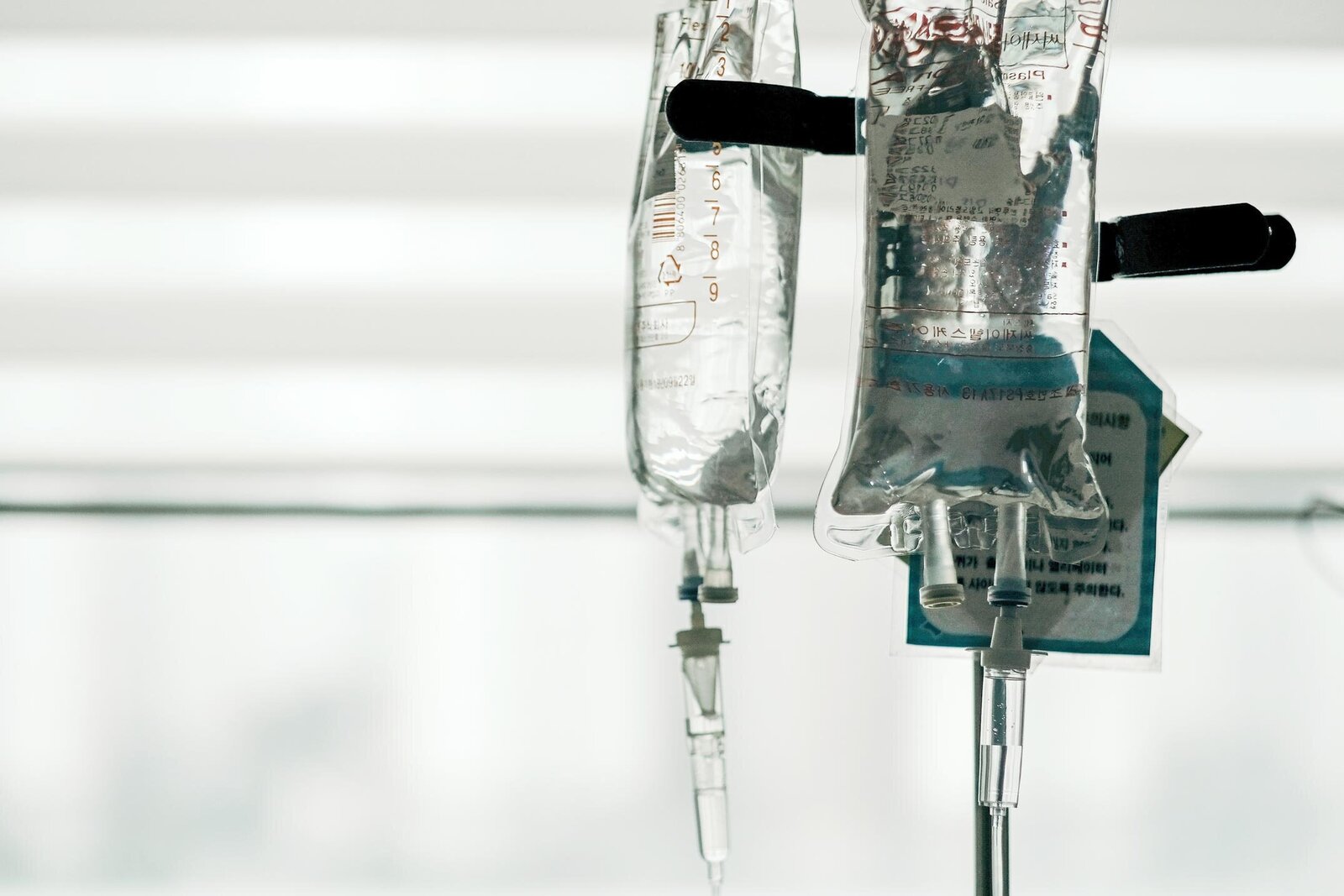IV Bags Hanging on Pole, St. Pete Rejuvenate Ketamine Therapy