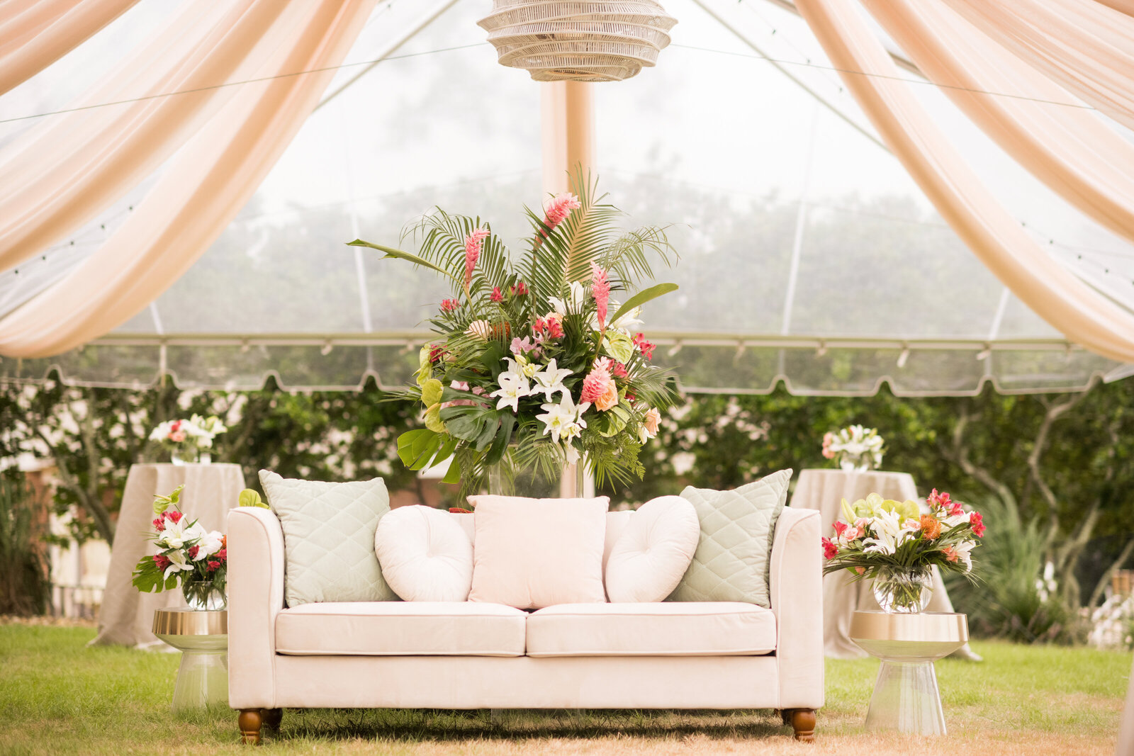 Tent Wedding Reception Lounge