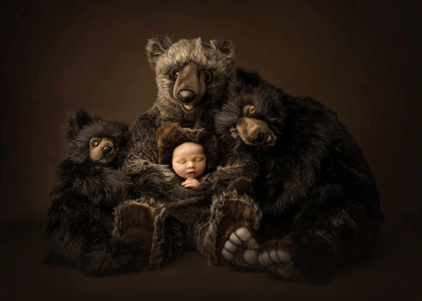 baby and bears nursery theme wall art