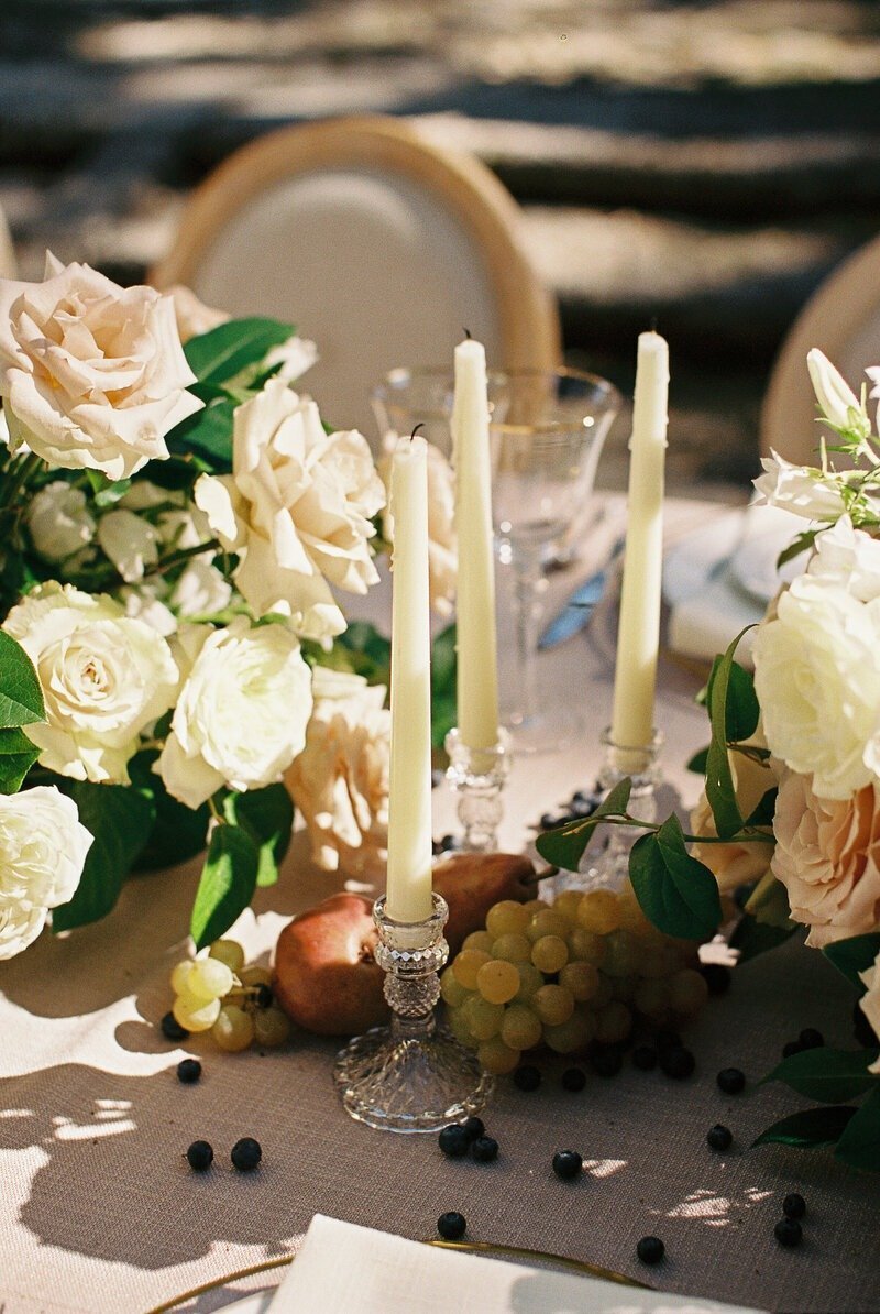 wedding table details, taken by fort myers florida wedding photographer