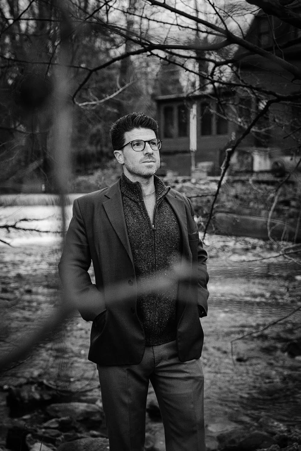 An author portrait session in Cranford, NJ