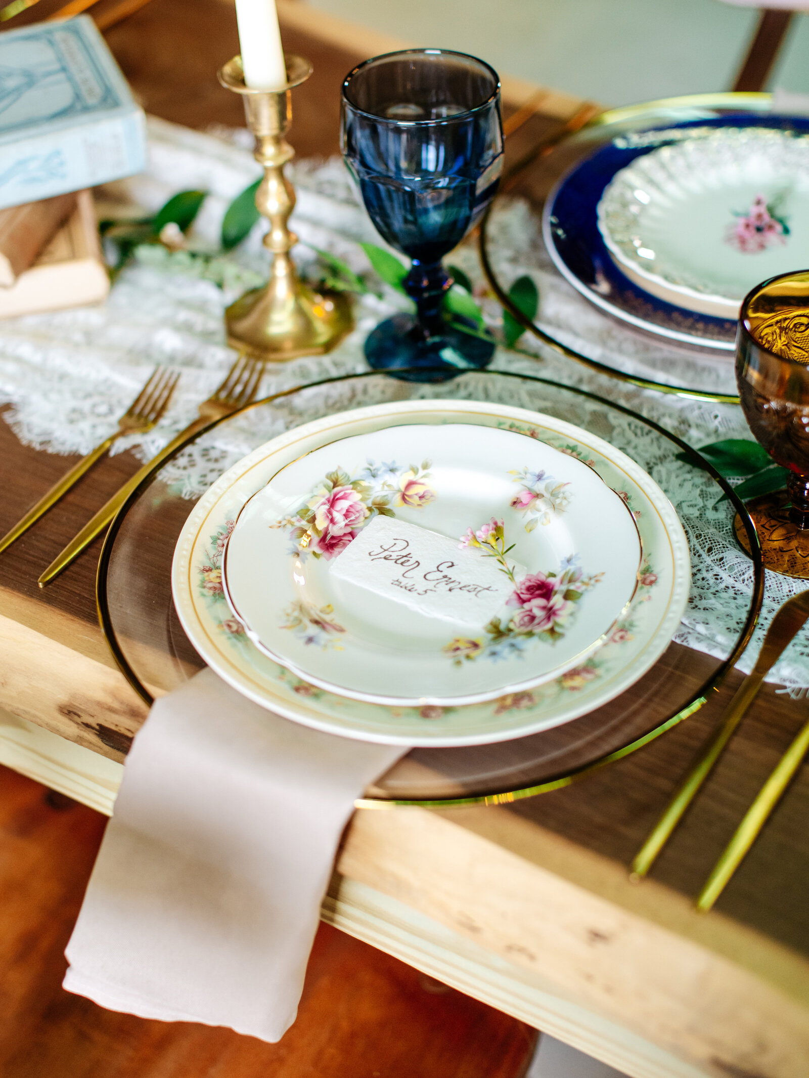 Handmade paper place setting cards